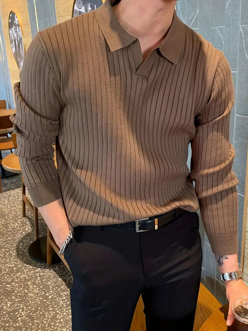 Sartorial Luxe - Suéter de Punto Refinado