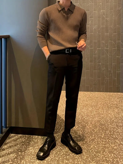 Sartorial Luxe - Suéter de Punto Refinado