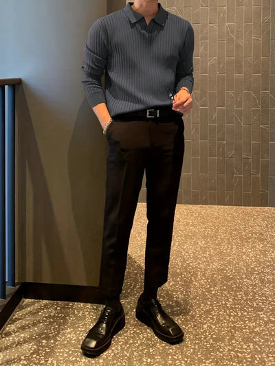 Sartorial Luxe - Suéter de Punto Refinado