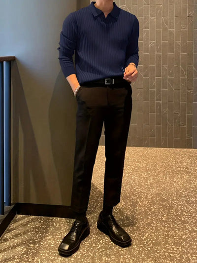 Sartorial Luxe - Suéter de Punto Refinado
